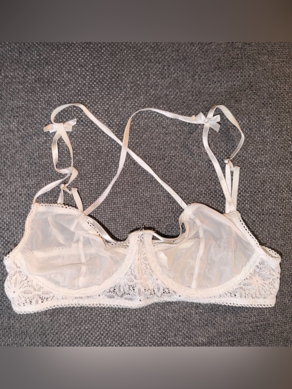 For love and lemons Sheer Lace Underwire Bra in Ivory - Picture 2 of 4